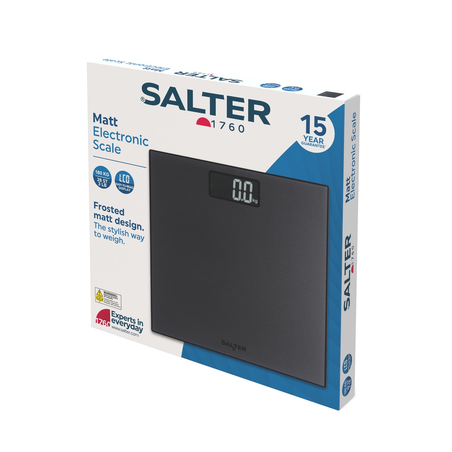 Salter Electronic Bathroom Scale 180kg Matte Black