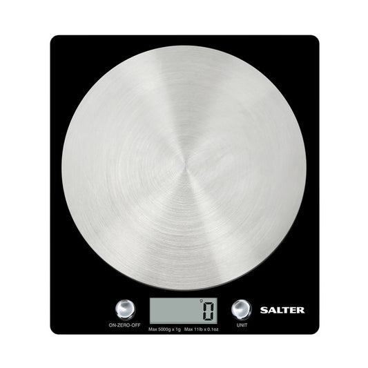 Salter Disc Digital Kitchen Scale 5kg Black & S/Steel
